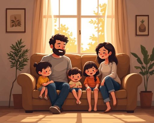 cozy family home life