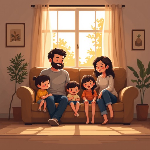 cozy family home life